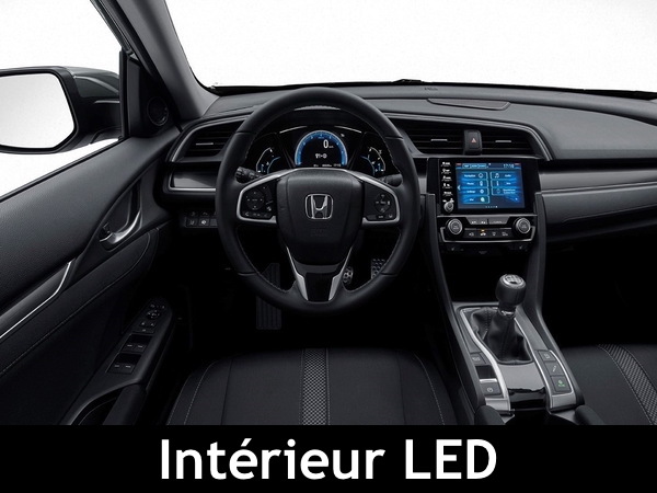 Pack ampoules LED intérieur pour Honda Civic 10G