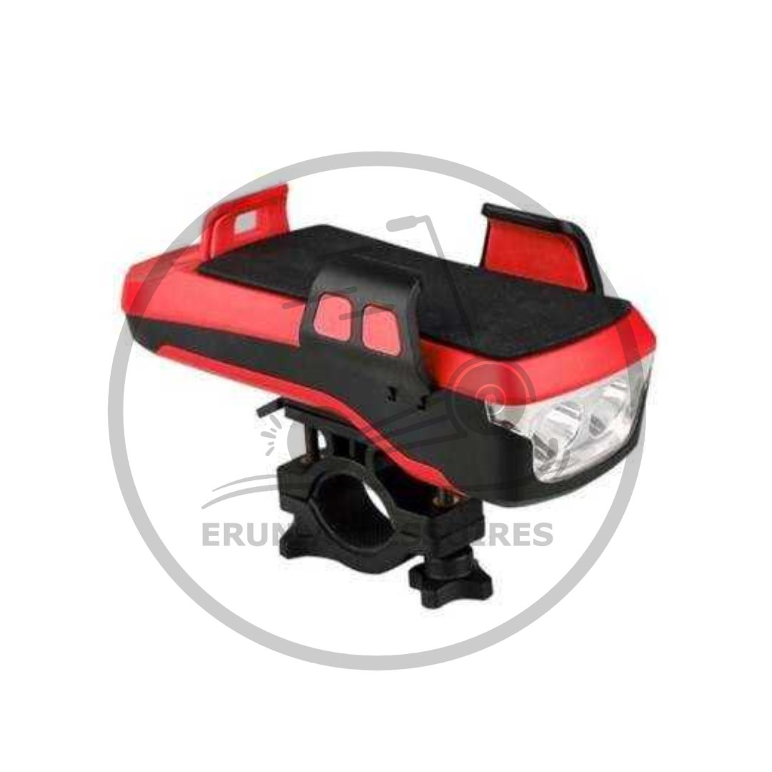 Eclairage support téléphone + chargeur 4000 mAh Rouge