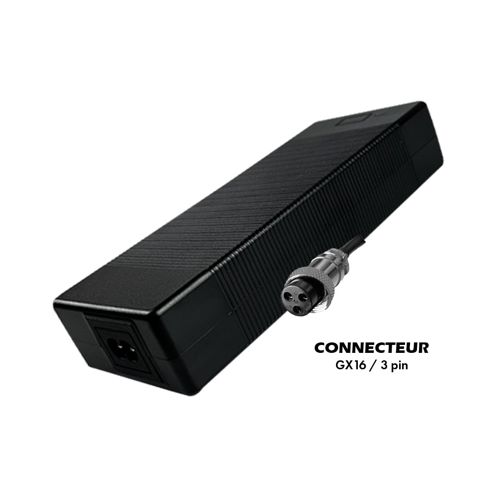 Chargeur 60V ➡ 67.2V / 2A (connecteur GX16-3p)
