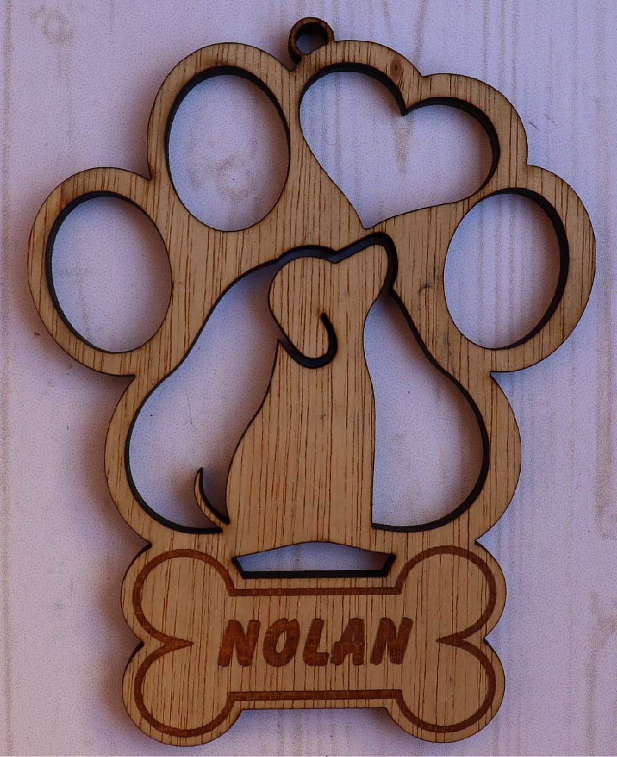 Boule de Noël personnalisable modèle pour chien CH-008