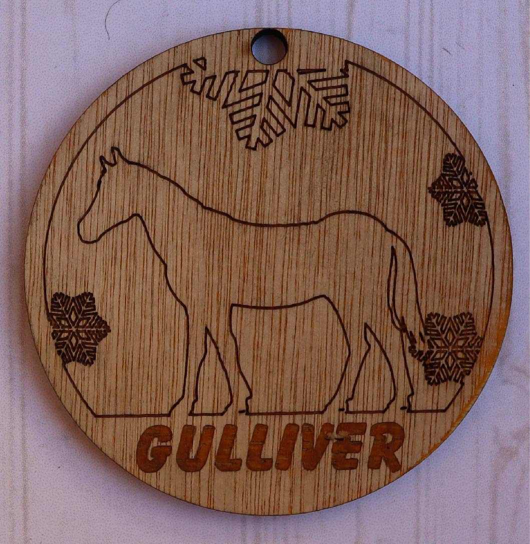 Boule de Noël personnalisable modèle pour cheval NH-004