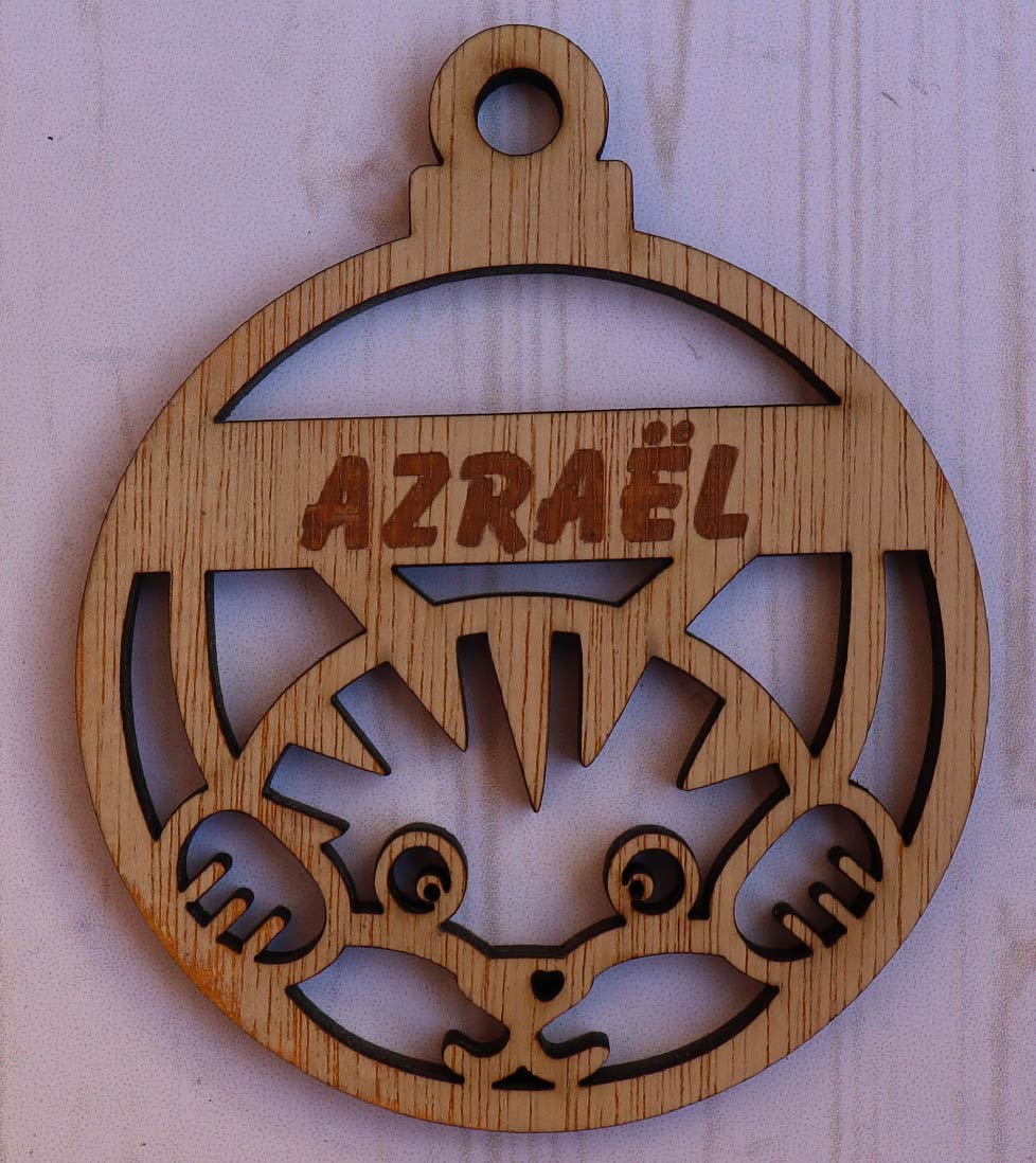Boule de Noël personnalisable modèle pour chat CT-001