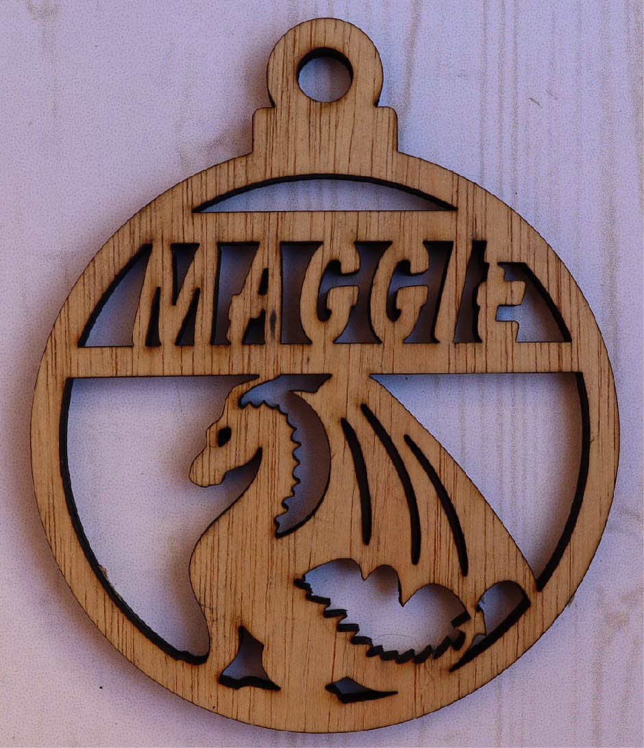 Boule de Noël personnalisable en bois modèle NE-009