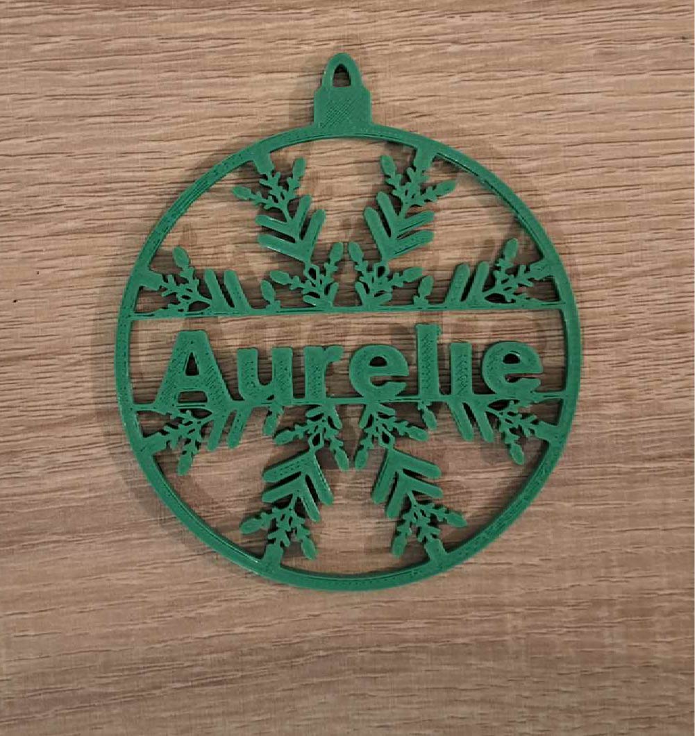 Boule de Noël personnalisable 3D modèle NI-001