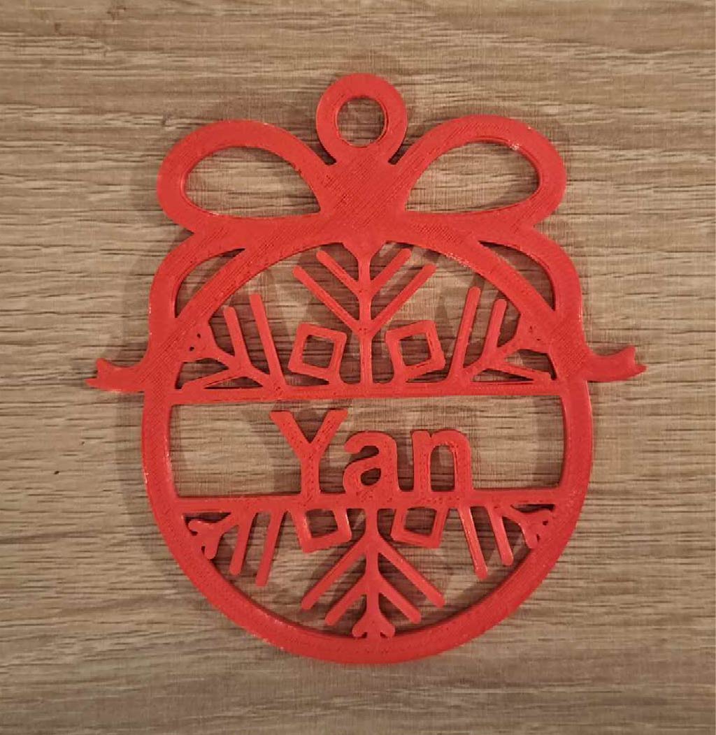 Boule de Noël personnalisable 3D modèle NI-002