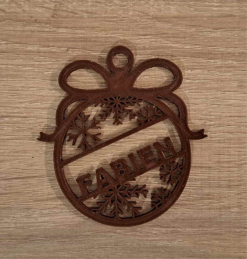 Boule de Noël personnalisable 3D modèle NI-004