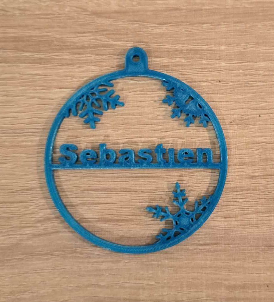 Boule de Noël personnalisable 3D modèle NI-008