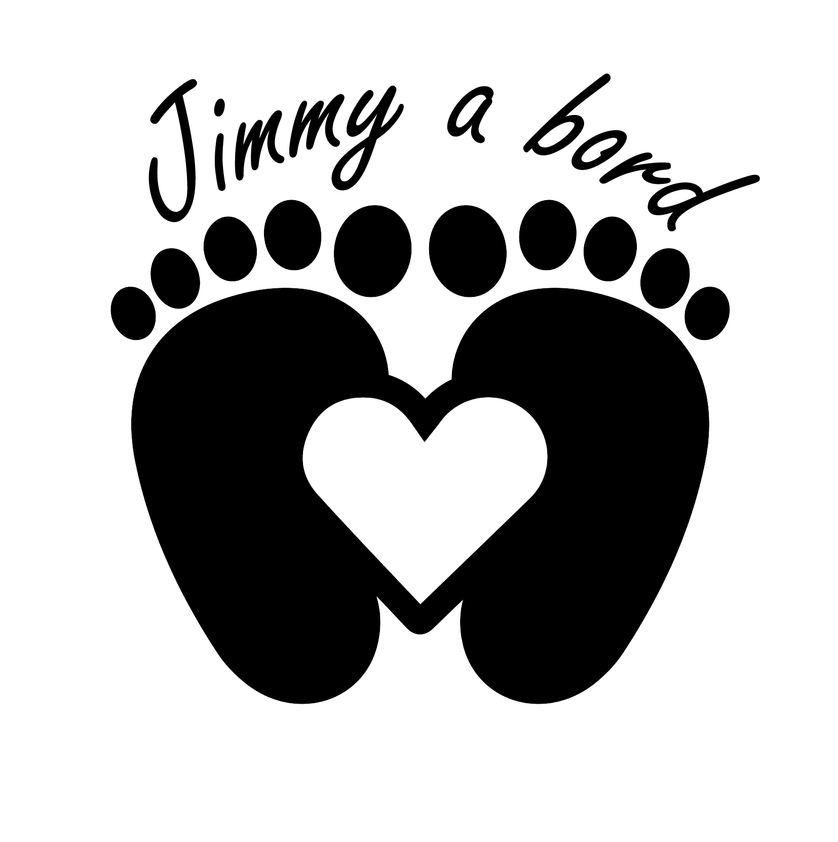 Baby feet silhouette