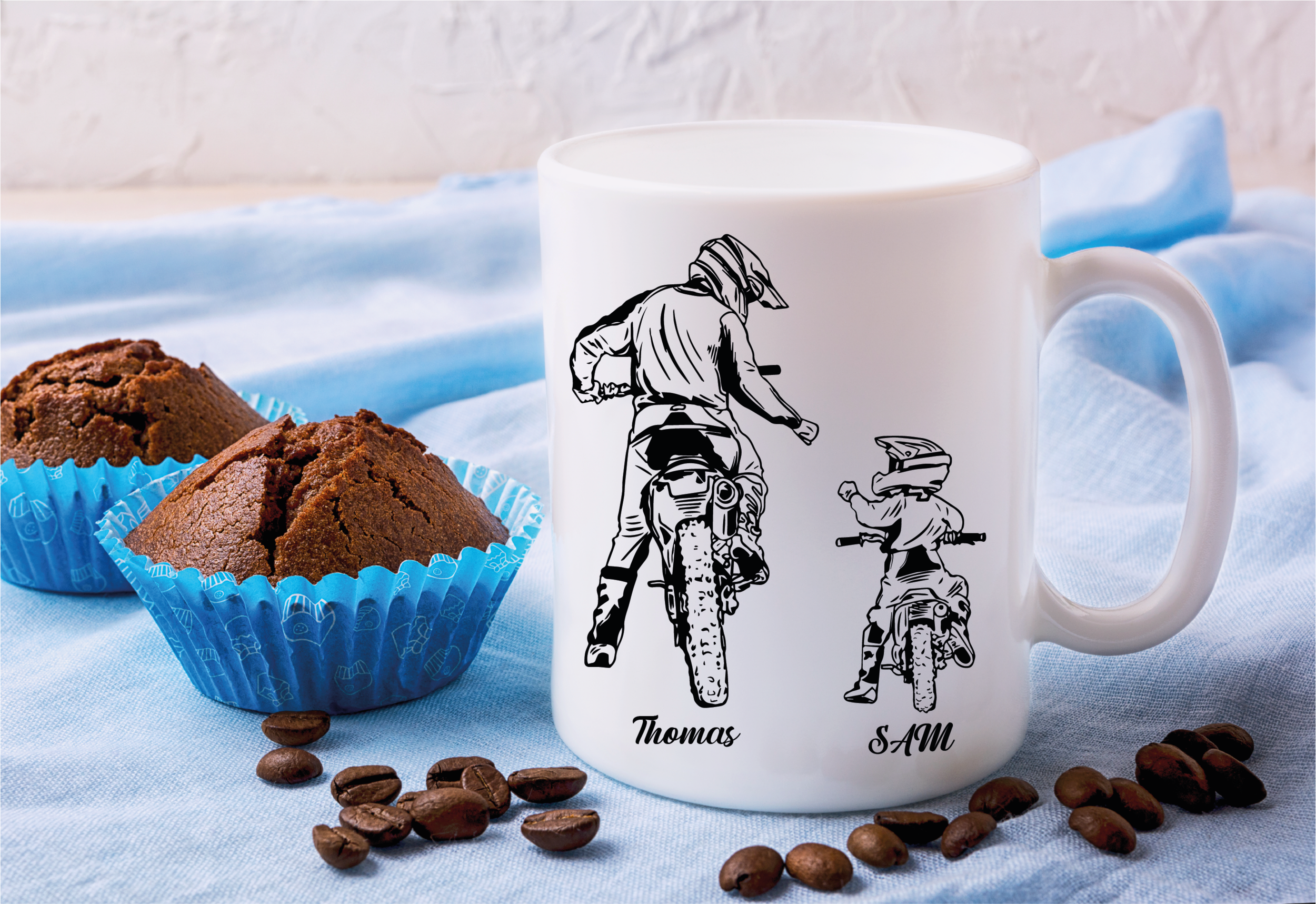 Mug personnalisé motocross