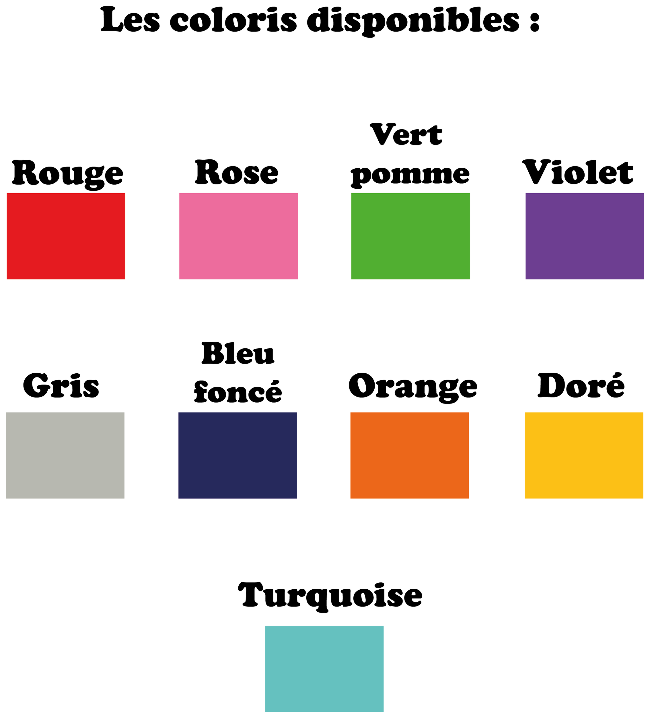 coloris disponible