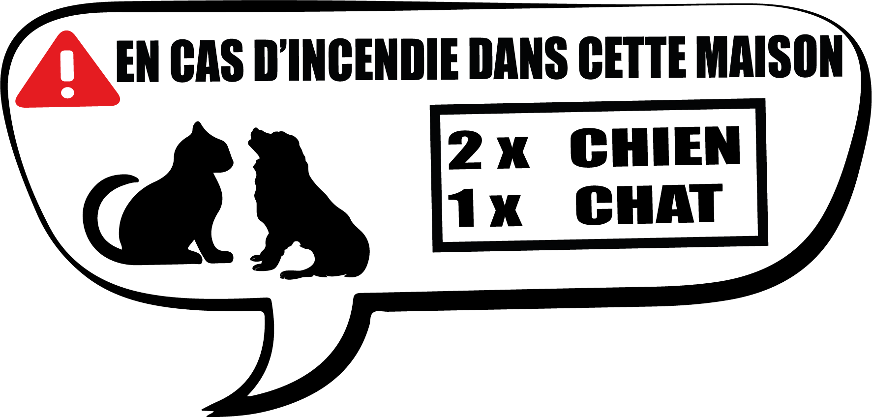 En cas d\'incendie pour animaux maison