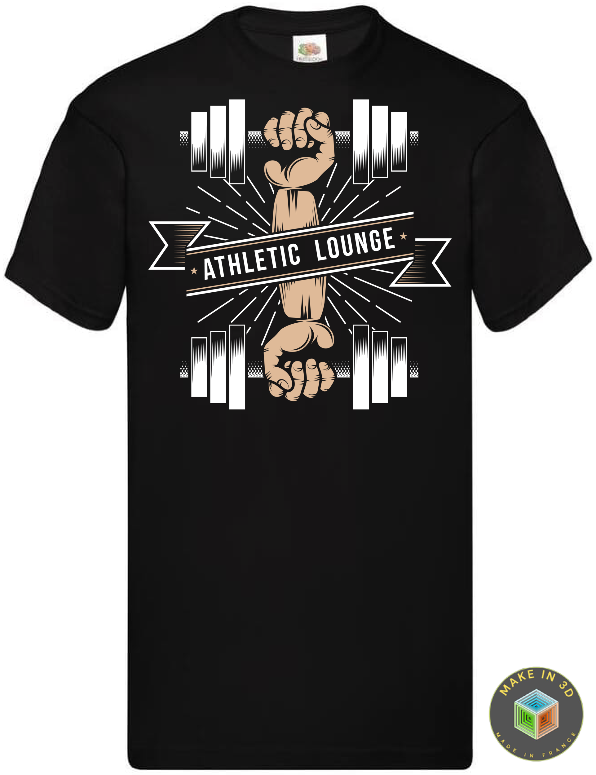 t-shirt musculation Athletic lounge - T-SHIRTS/T-SHIRTS FITNESS - make in 3D