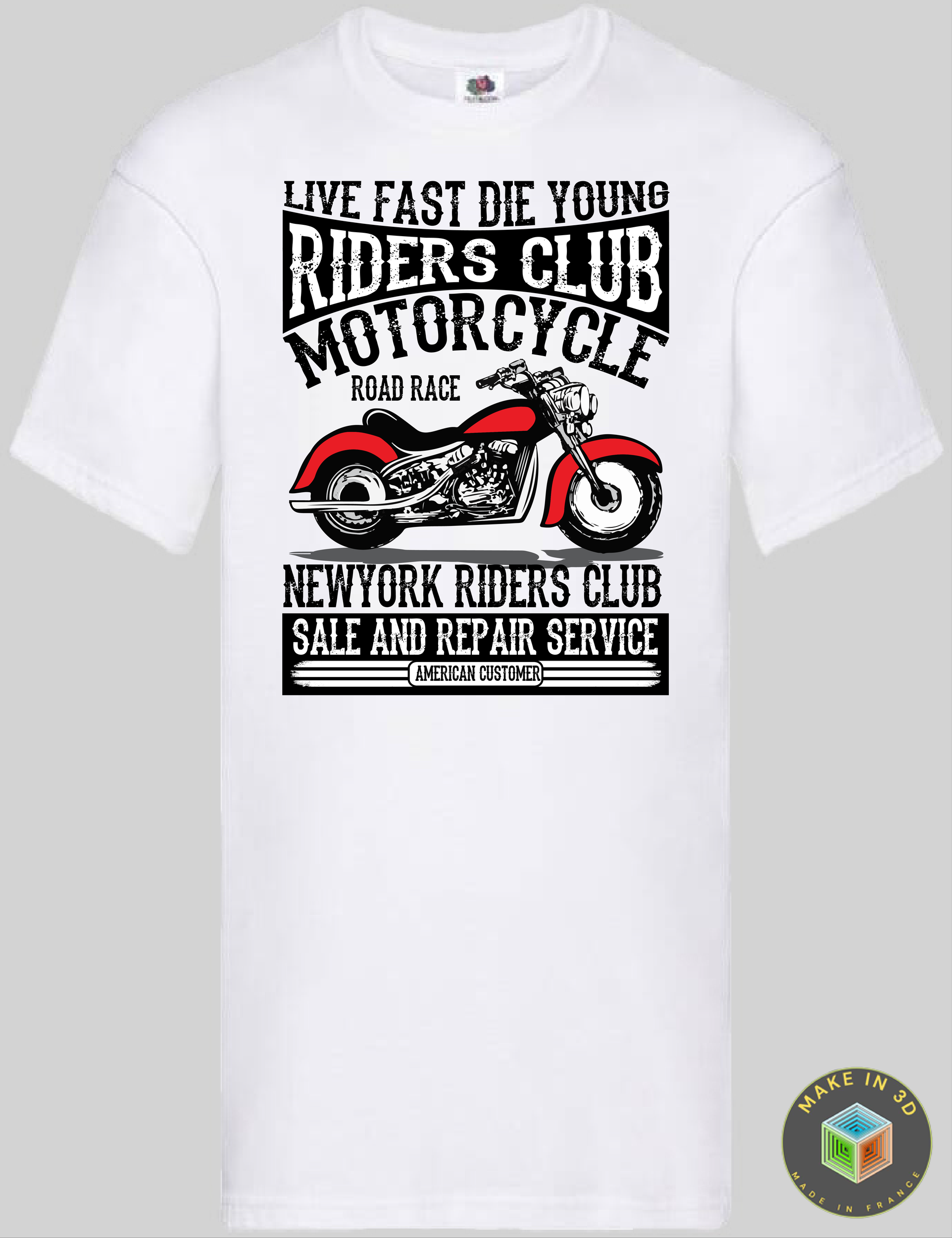 T-shirt ride club motorcycle