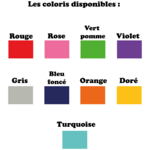 coloris disponible