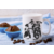 White mug mockup with coffee beans and two chocolate muffins