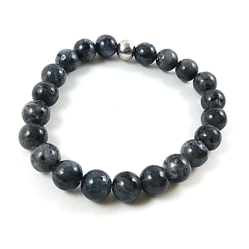 Bracelet labradorite noire