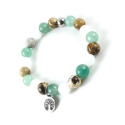 Bracelet Arbre de printemps argenté