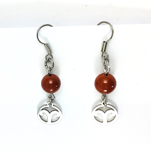 Boucles d\'oreilles zodiaque Bélier