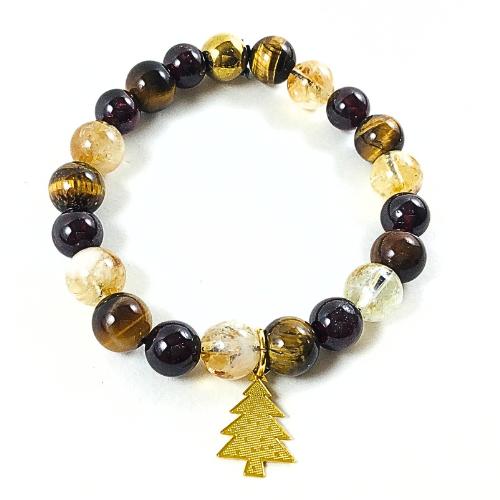 Bracelet Sapin doré d\'hiver