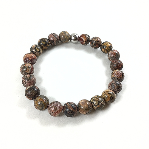 Bracelet Jaspe Léopard Rouge