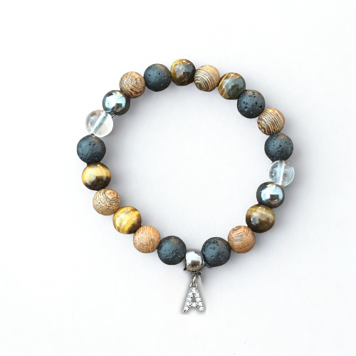 Bracelet Lettre en Strass – Personnalisable