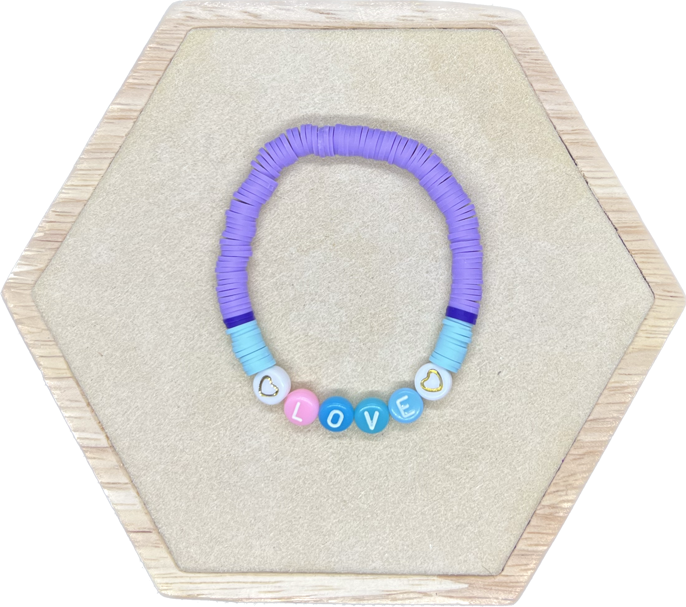 bracelet love bleu-violet