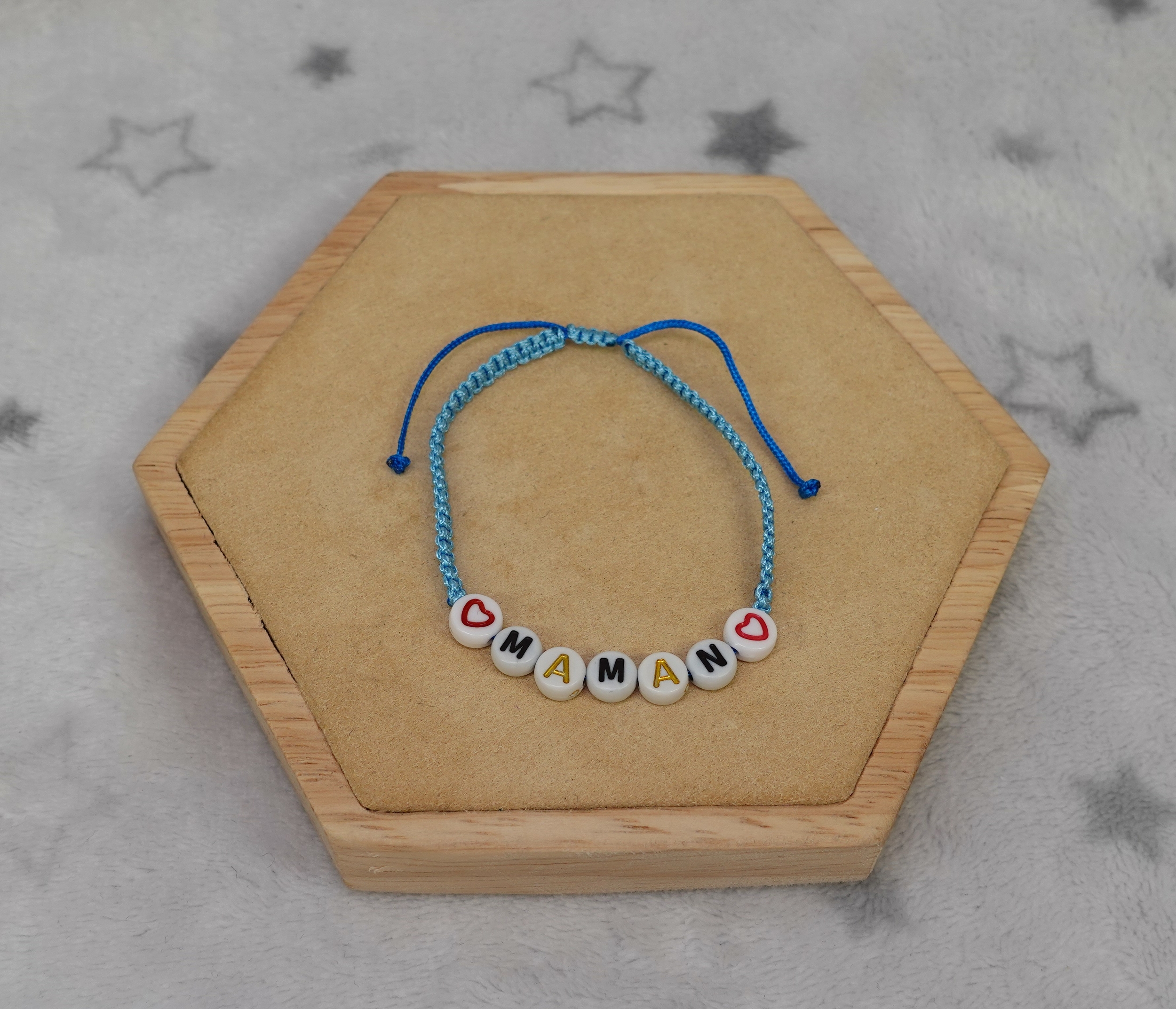 bracelet maman bleu clair