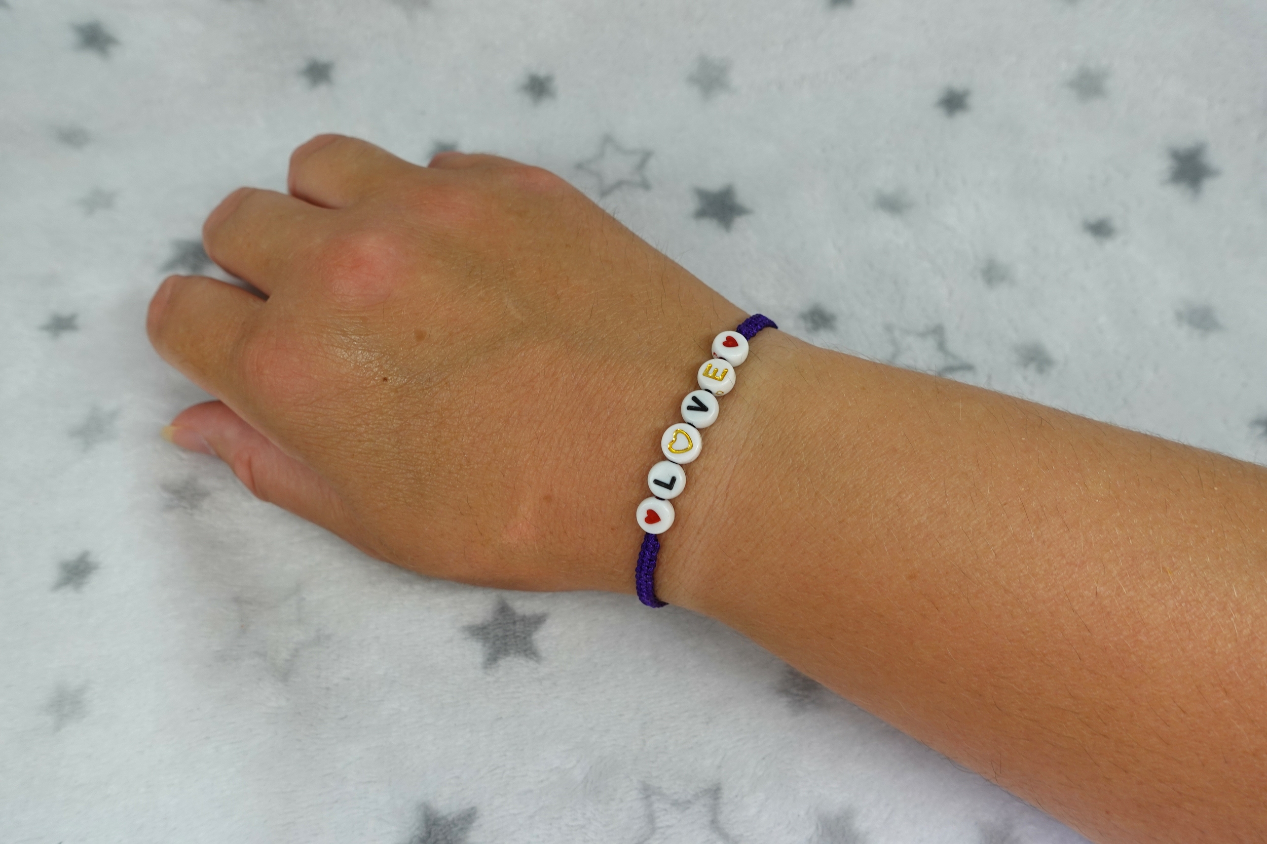 bracelet LOVE violet foncé 2