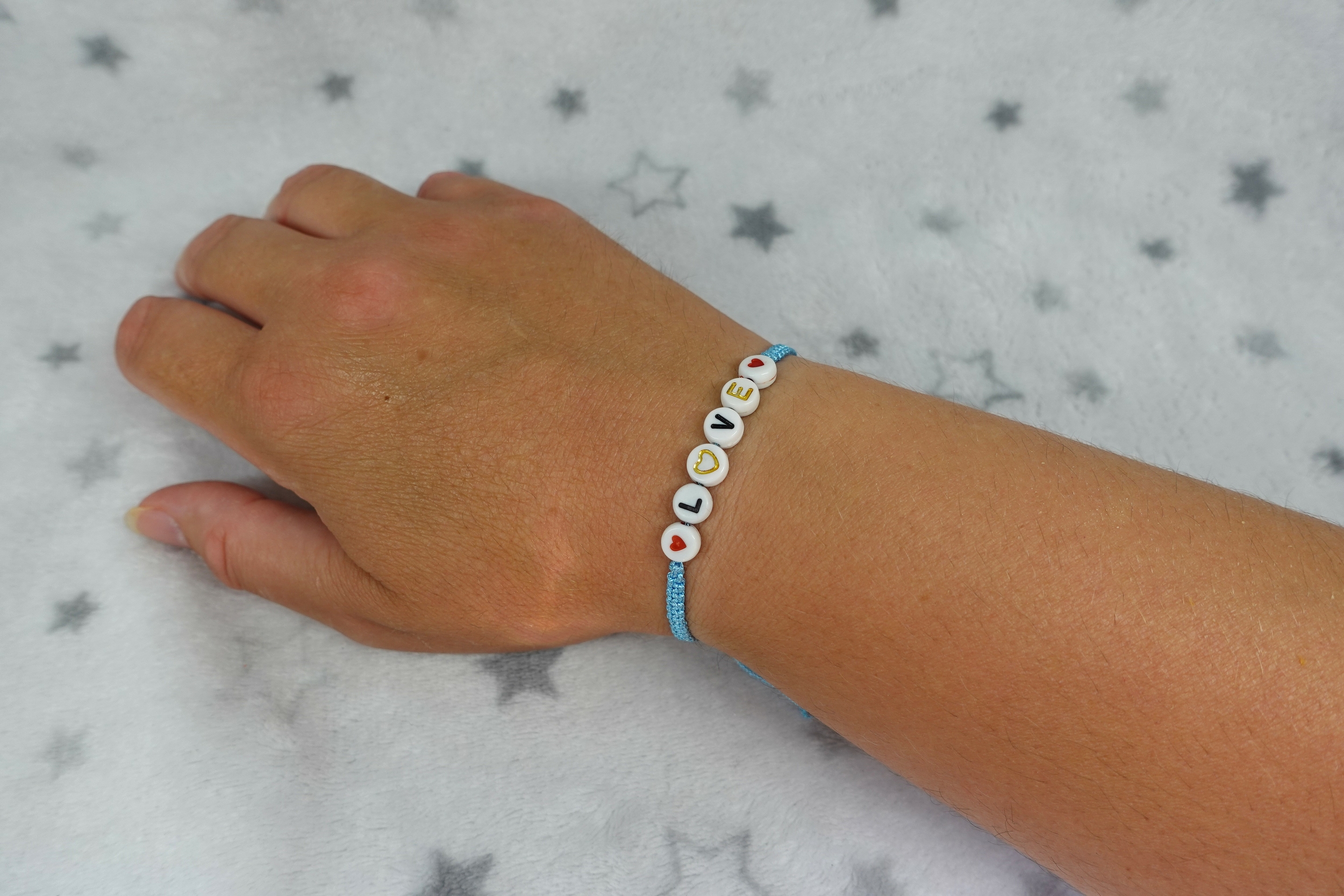 bracelet LOVE bleu clair1