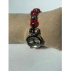 B6B montre perle grise perle rocaille rouge