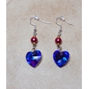 BO67b les boucles d'amour bleues-violettes, perles pourpres (2)