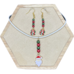 boucles oreilles cadeaux - pendentif père noel (Pa13)