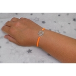 bracelet macramé celte orange 1