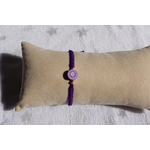 B26g bracelet perle fleur violet foncé 2