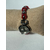 B6B montre perle grise perle rocaille rouge