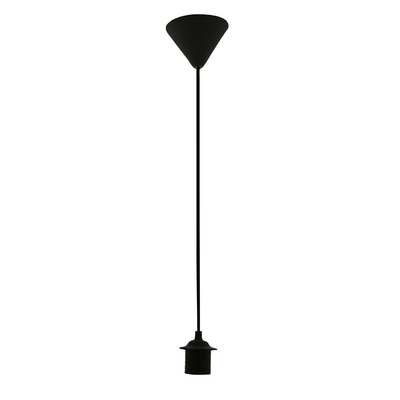 Cordon de suspension en PVC Noir - 56 cm