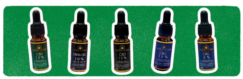 Huiles CBD et CBG Full Spectrum