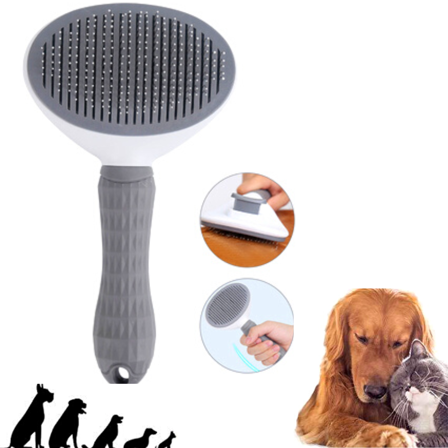 Brosse à poils pour chiens chat,toilettage Automatique Poils Longs et Cheveux Courts