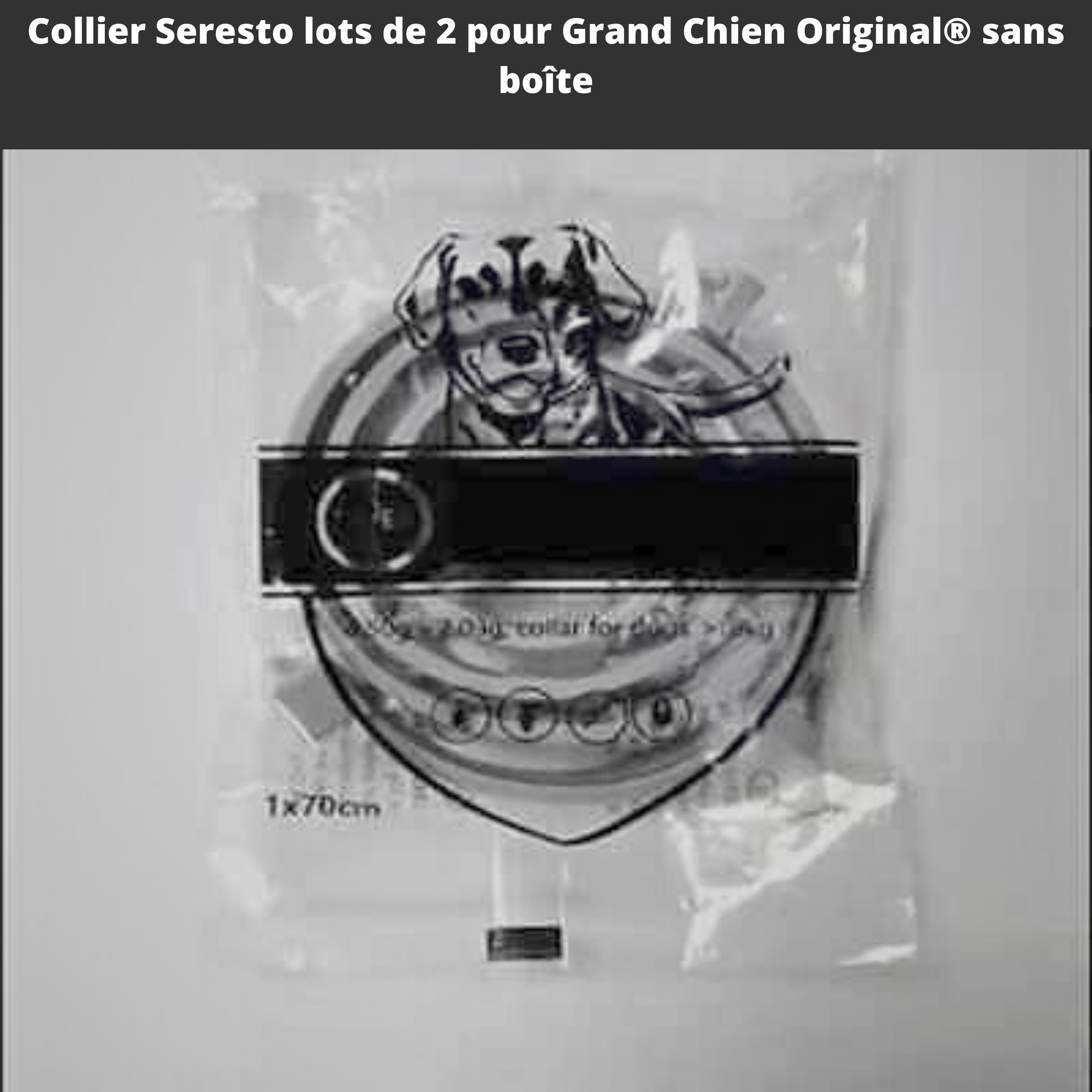 Collier Seresto Antiparasitaire Anti-Puces Et Anti-Tiques pour Grand Chien +8Kg Original® sans boîte