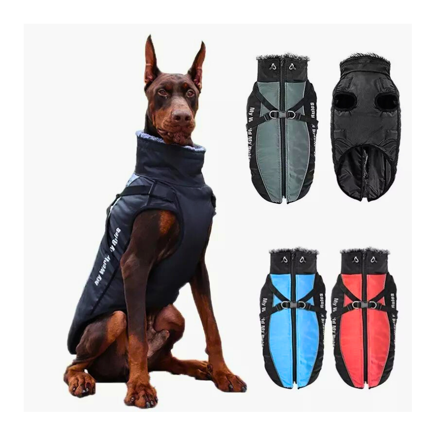 Manteau imperméable avec harnais intégré pour chiens