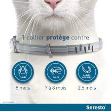 Collier Anti-Puces Et Anti-Tiques Seresto Antiparasitaire pour chat
