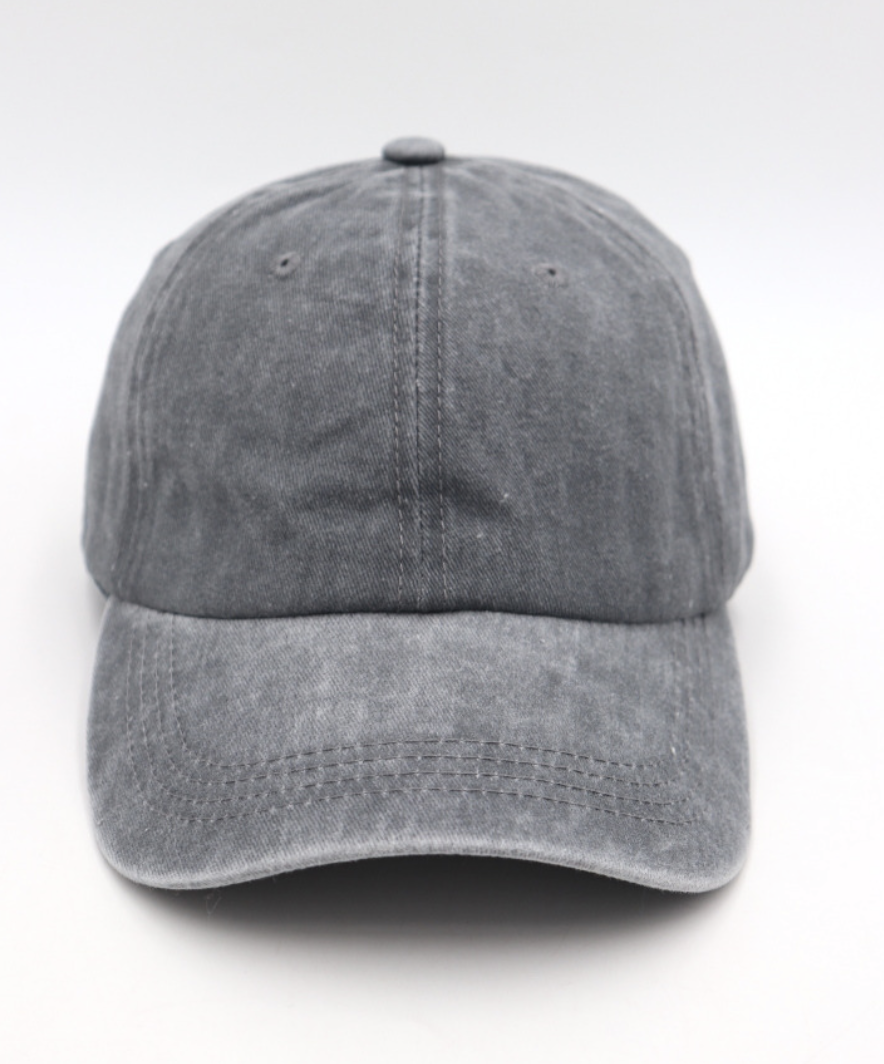 casquette en jean noir