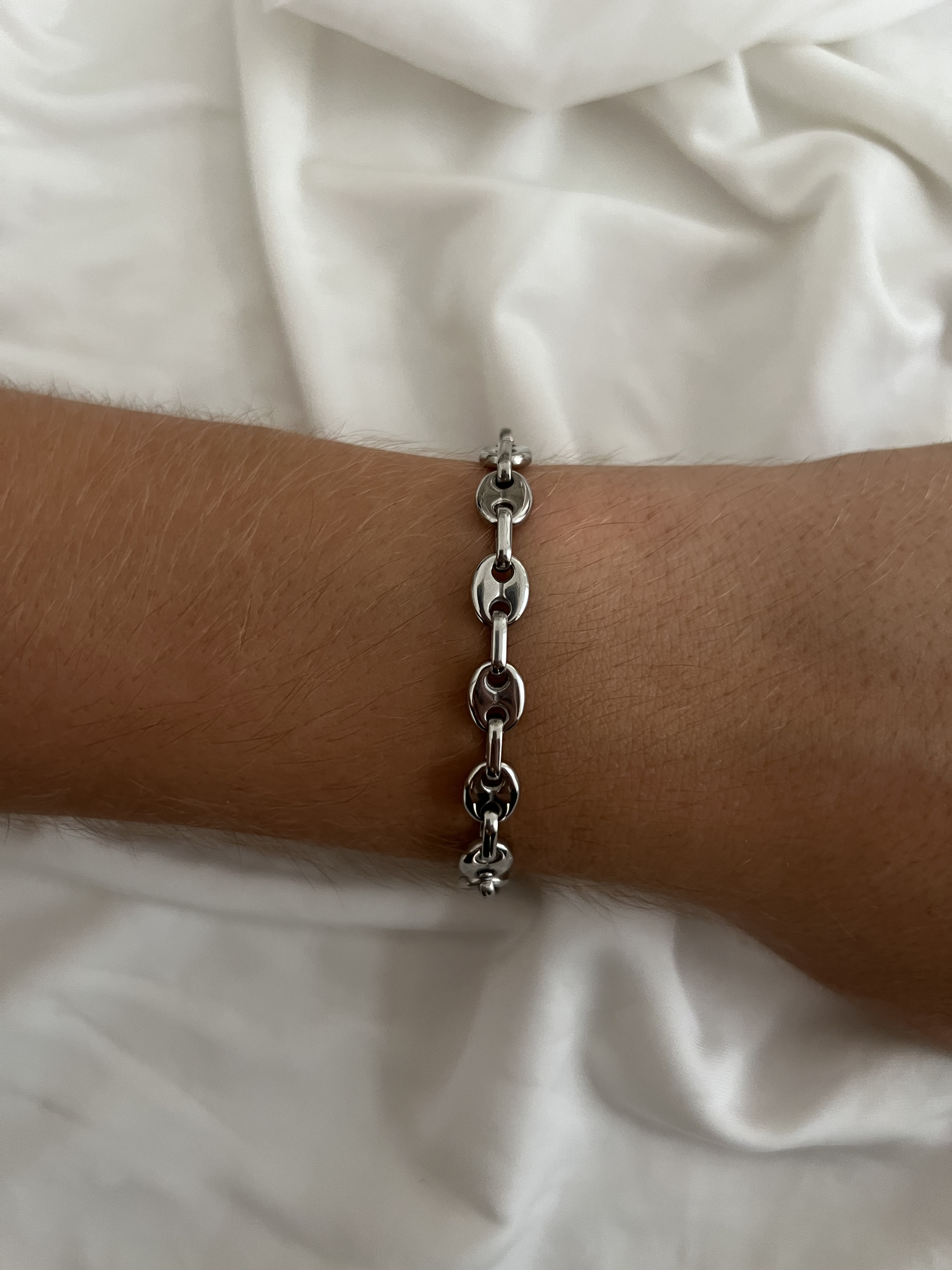 Bracelet Grain de Café Silver