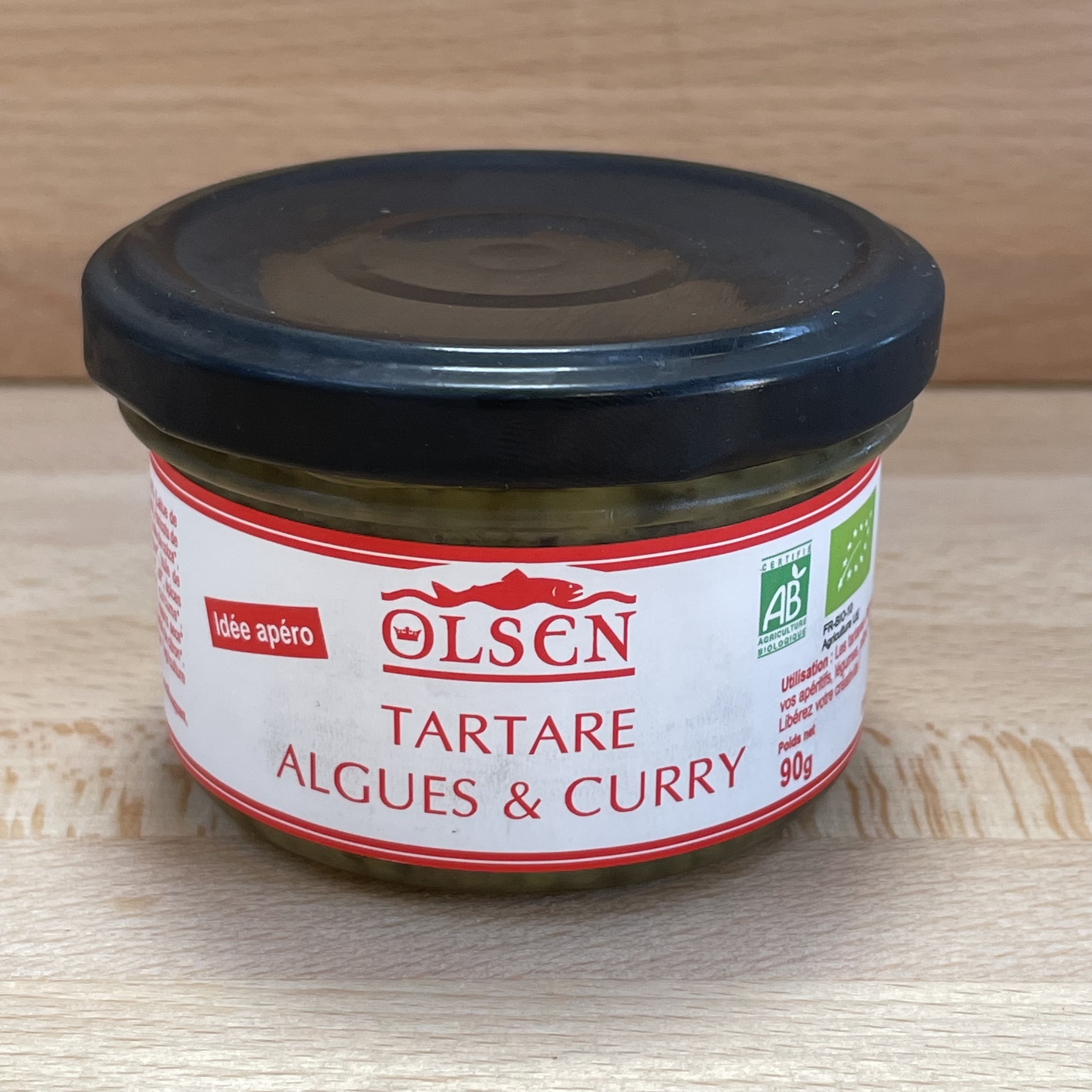 Tartare d'algues &amp; curry bio 90g-ALBTCU-olsen-www.luxfood-shop.fr