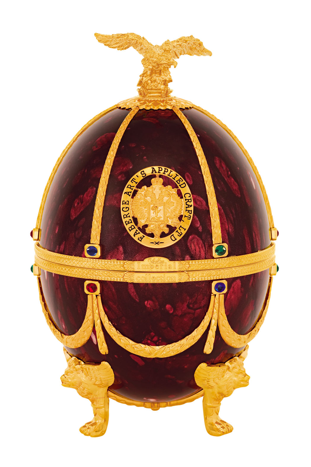 Vodka Imperial Collection Ladoga Oeuf Fabergé marbré rouge www.luxfood-shop.fr