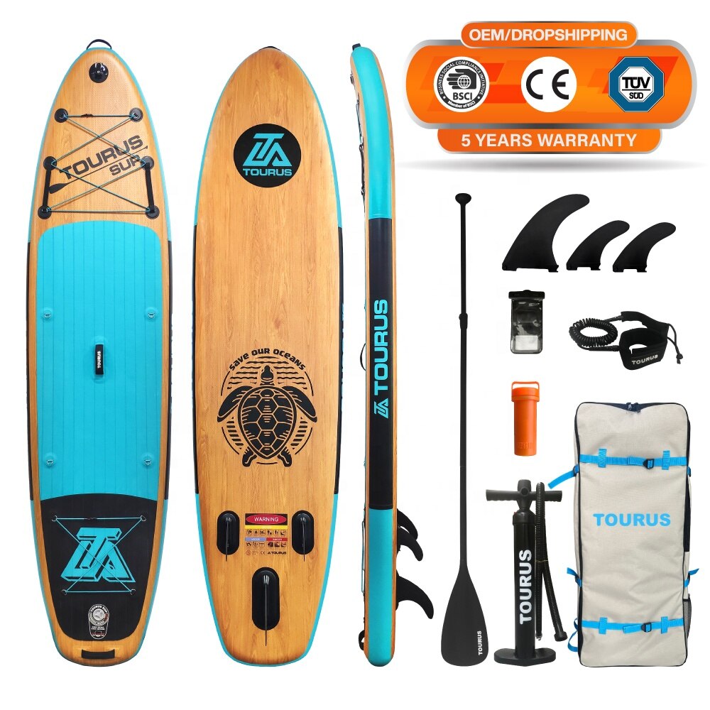 TOURUS-planche-de-paddle-gonflable-et-stable-en-bois-bleu-double-paisseur-11-pieds-33-pouces