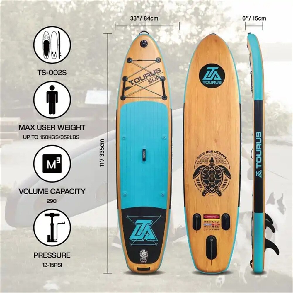 TOURUS-planche-de-paddle-gonflable-et-stable-en-bois-bleu-double-paisseur-11-pieds-33-pouces