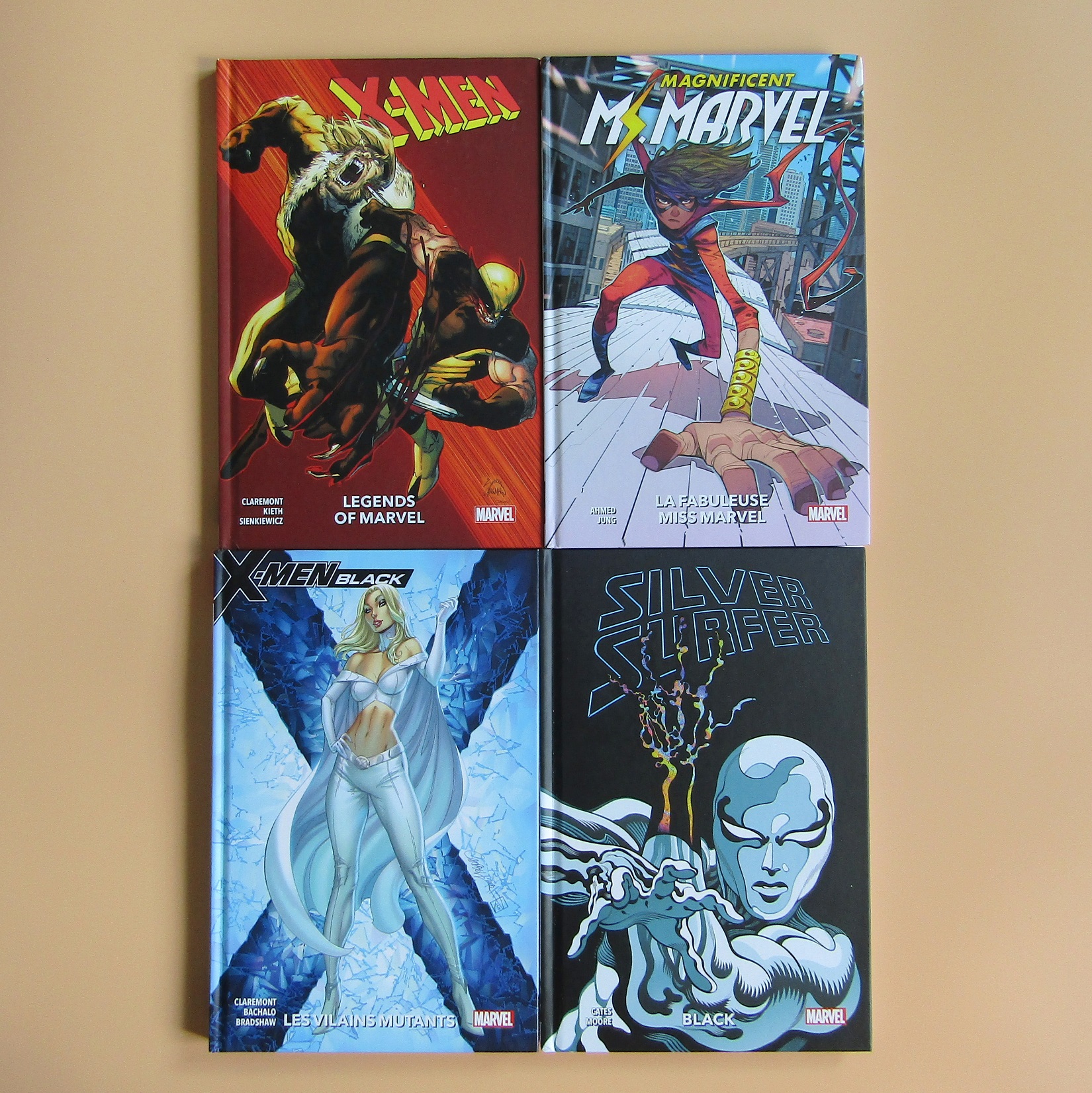 BD. Comics. Lot de 6 livres. Avengers / Miss Marvel / X-Men / Silver Surfer / Les vilains mutants