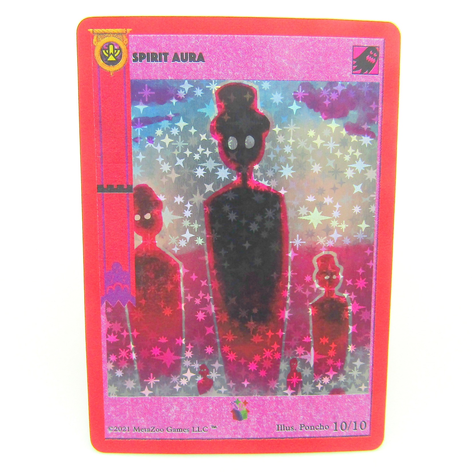 Metazoo TCG. Cryptid Nation 1st ed. Card Spirit Aura Full HOLO 10/10 Box topper