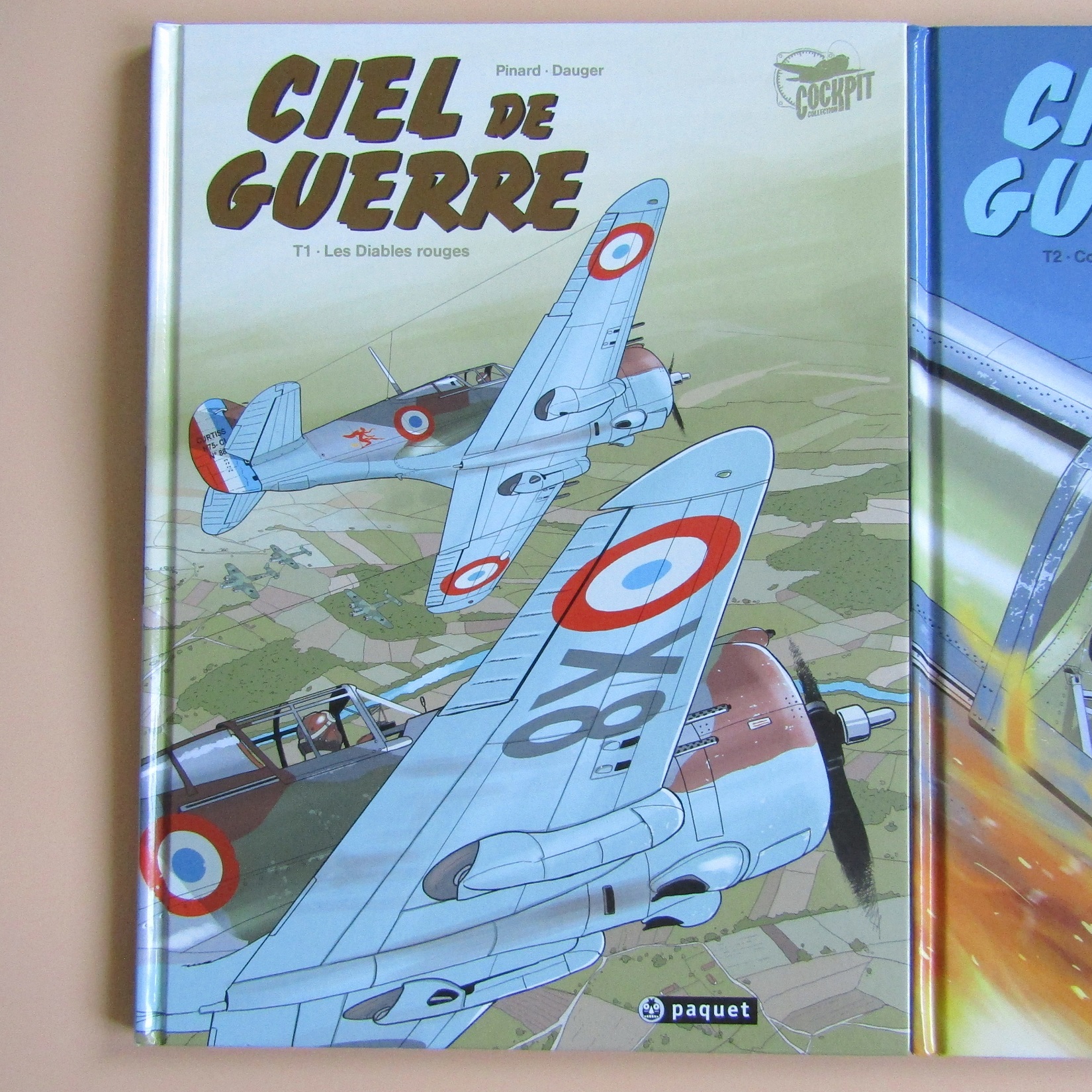BD. Ciel de guerre. T1 et T2. Diables rouges / Cocardes en flammes. Pinard Dauger. EO